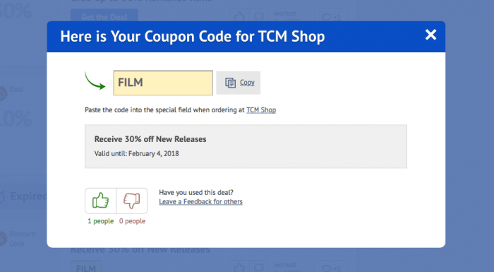 How to use a promo code at TCM Shop