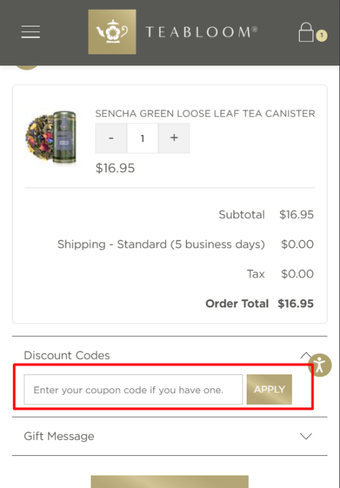 How to use Teabloom promo code