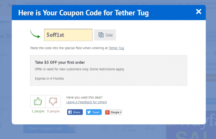 How to use discount code at Tether Tug