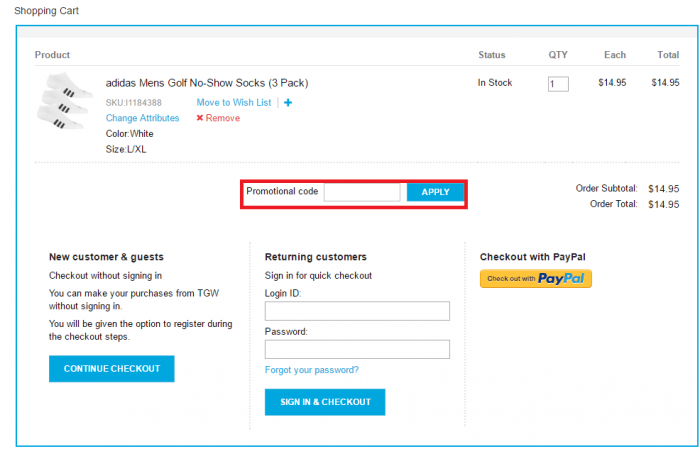 adidas golf promo code