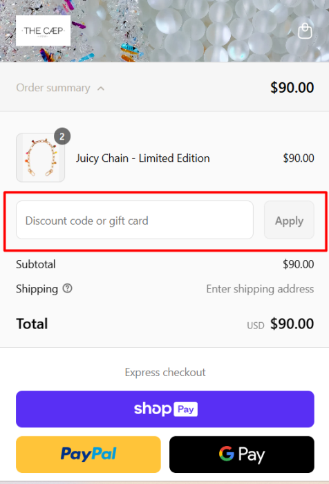 How to use THE CAEP promo code