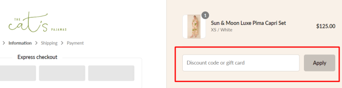 How to use The Cat’s Pajamas promo code