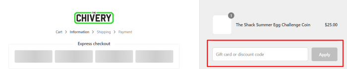 How to use The Chivery promo code