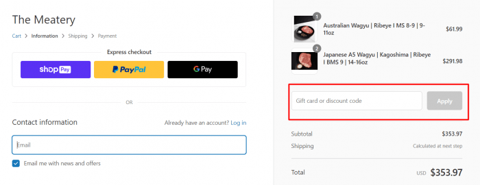 How to use The Meatery promo code