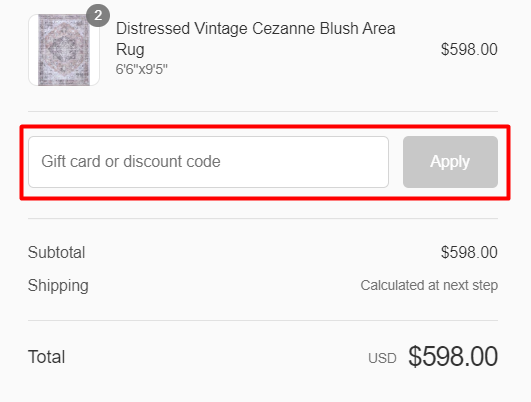 How to use The Rug Collective promo code