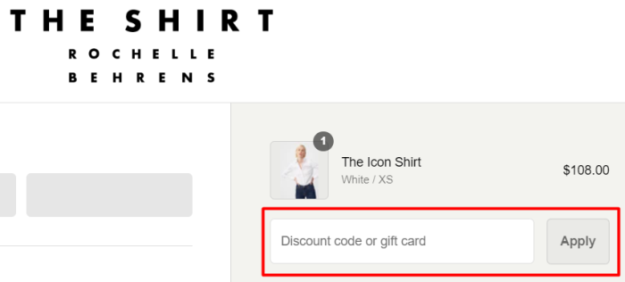 How to use The Shirt promo code