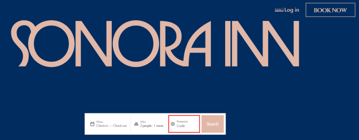 How to use The Sonora Inn promo code