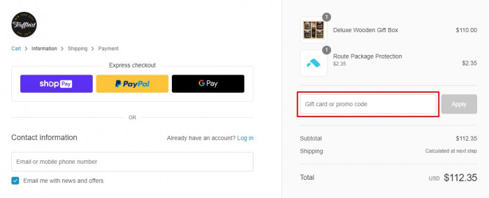 How to use The Truffleist promo code
