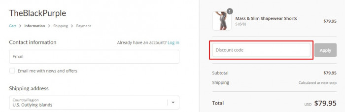 How to use TheBlackPurple promo code