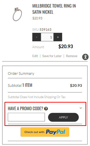 How to use Today's Design House promo code