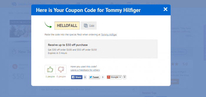 tommy hilfiger sign up coupon