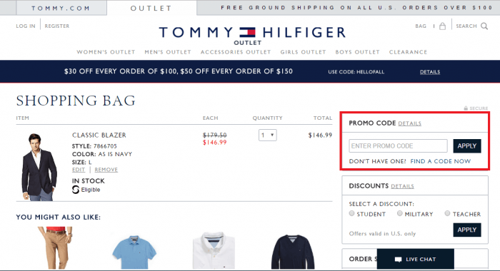 tommy hilfiger promo code 2019