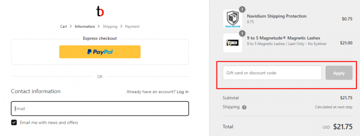How to use Tori Belle Cosmetics promo code