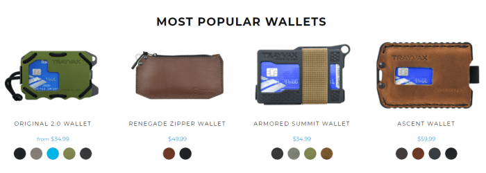 Trayvax most popular wallets