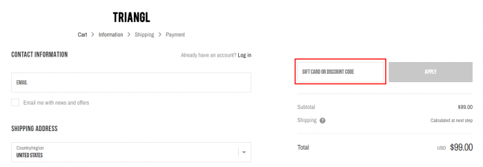 How to use Triangl promo code