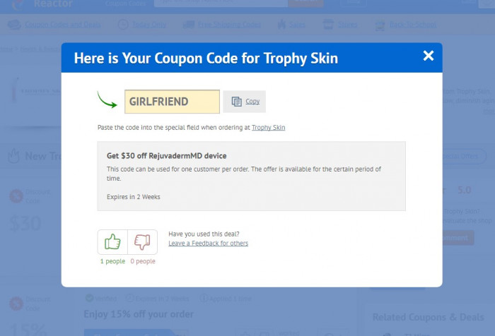 How to use a discount code at Trophy Skin