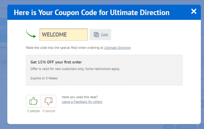  How to use a coupon code at Ultimate Direction 