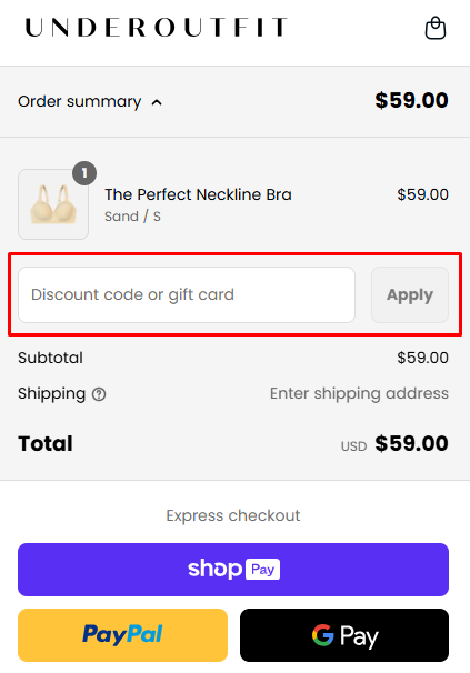 How to use Underoutfit promo code
