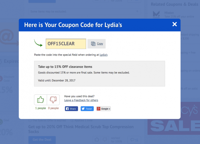How to use a promo code at Lydia’s