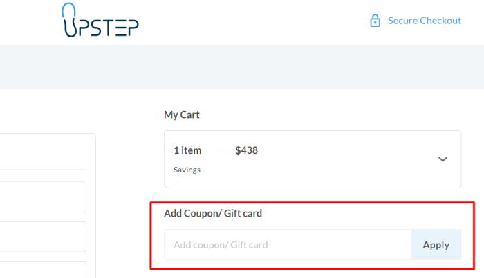 How to use Upstep promo code