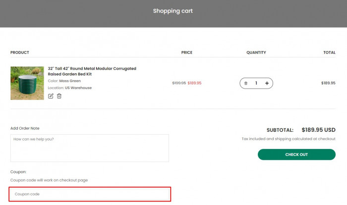 How to use Vegega promo code