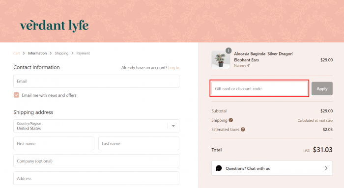 How to use Verdant Lyfe promo code