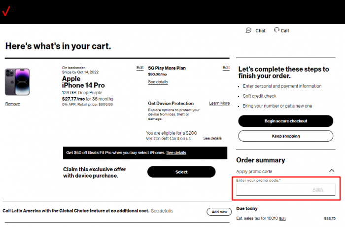 How to use Verizon Wireless promo code