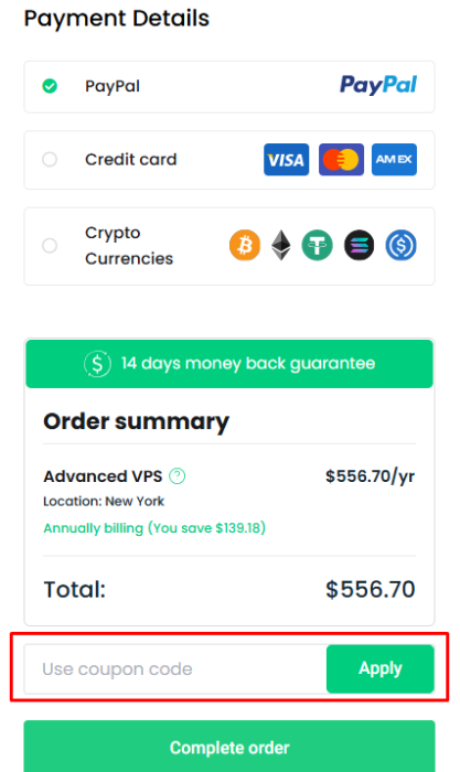 How to use VPSForexTrader.com promo code