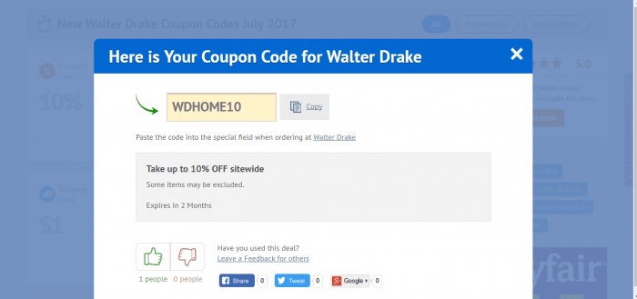 How to use a promotional code at Walter Drake