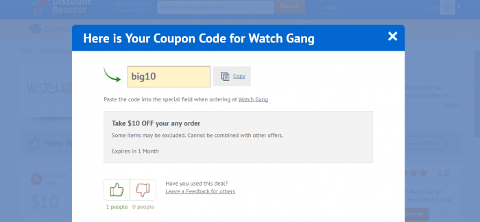 watch gang promo code