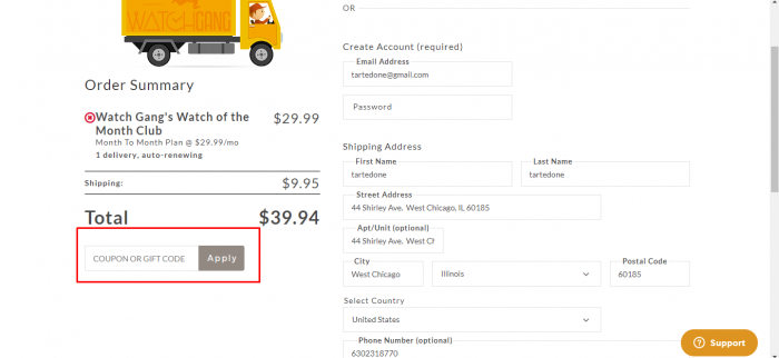 how to apply watch gang promo code