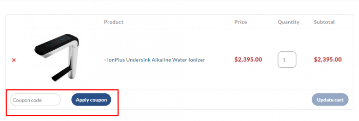 How to use Water For Life USA promo code