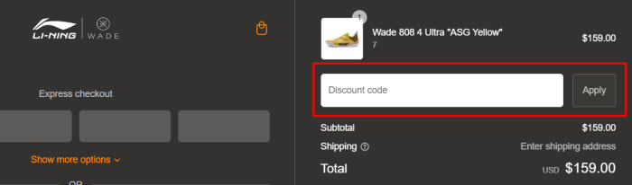 How to use Way of Wade promo code