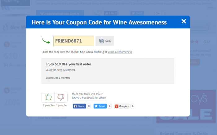 How to use a discount code at Wine Awesomeness