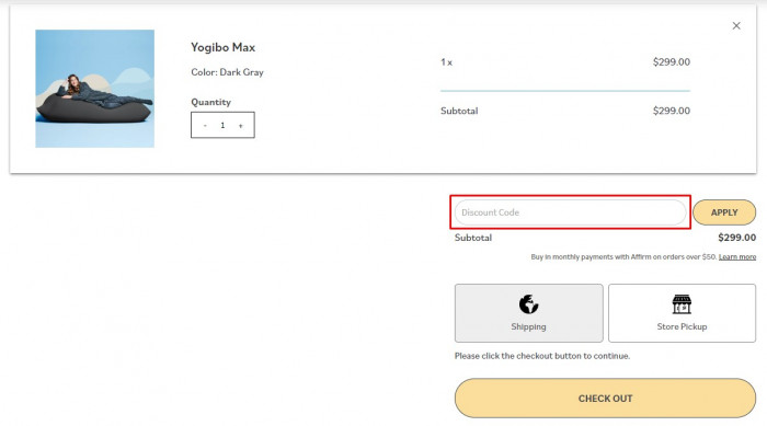 How to use Yogibo promo code