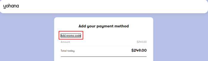 How to use Yohana promo code