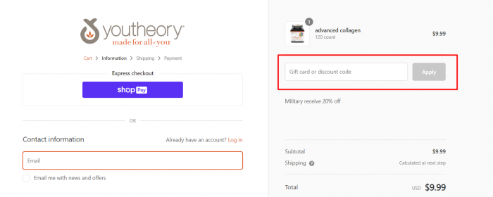How to use Youtheory promo code