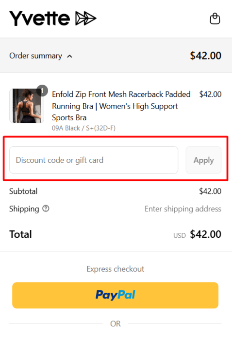 How to use Yvette promo code