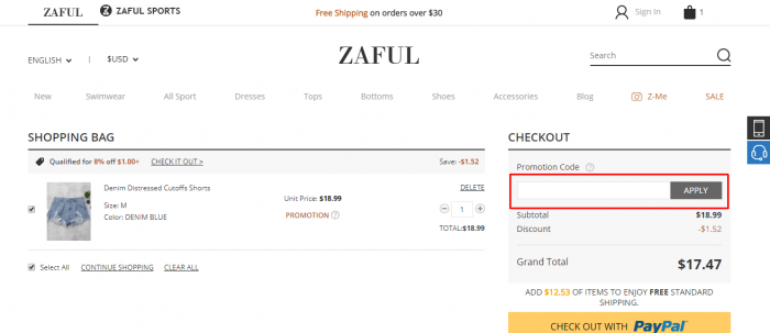 How to use Zaful promo code