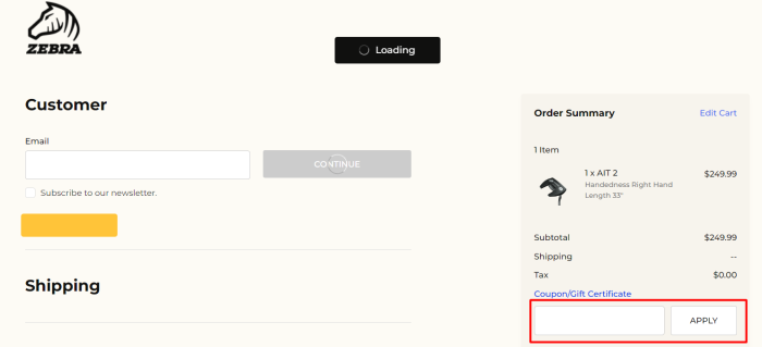 How to use ZebraGolf.com promo code
