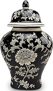 OneWorld Memorials Black Lotus Ceramic Urn