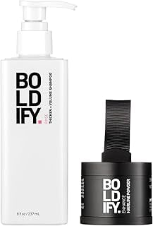 Boldify Hairline Powder & Volumizing Shampoo Bundle for Fine Hair