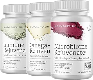 Big Bold Health Immune Support Bundle: HTB Rejuvenate + Omega-3 + Microbiome Formula