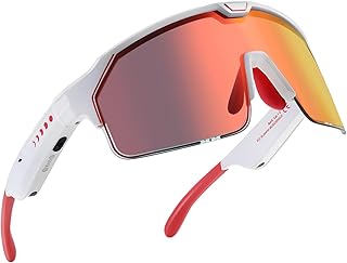 Chamelo Smart Audio Sunglasses in Matte White with UV Protection & Tint Control