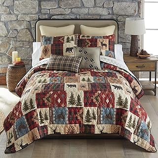 Donna Sharp Woodland Quilt Set with Sham, 68 x 90 Inches, Machine Washable