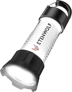 ETENWOLF 2-in-1 Lantern/Flashlight, 1000LM Rechargeable, 5000mAh, Waterproof, Multi-Mode Camping/Emergency Light