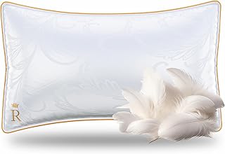 Royal Therapy Down Pillow - White Goose Feathers, Breathable Comfort