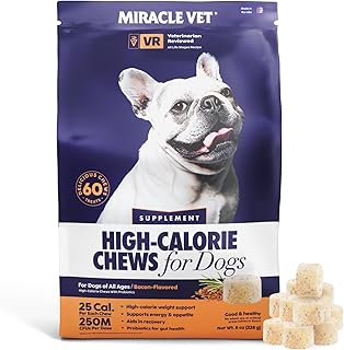 Miracle Vet Dog Weight Gainer Chews for Energy & Healthy Weight Gain