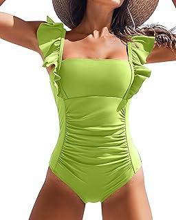 Charmo Ruched Tummy Control One-Piece Monokini Swimsuit