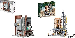 Pantasy Modular Urban Architecture Set with LED Lights & Retro Diner Bar